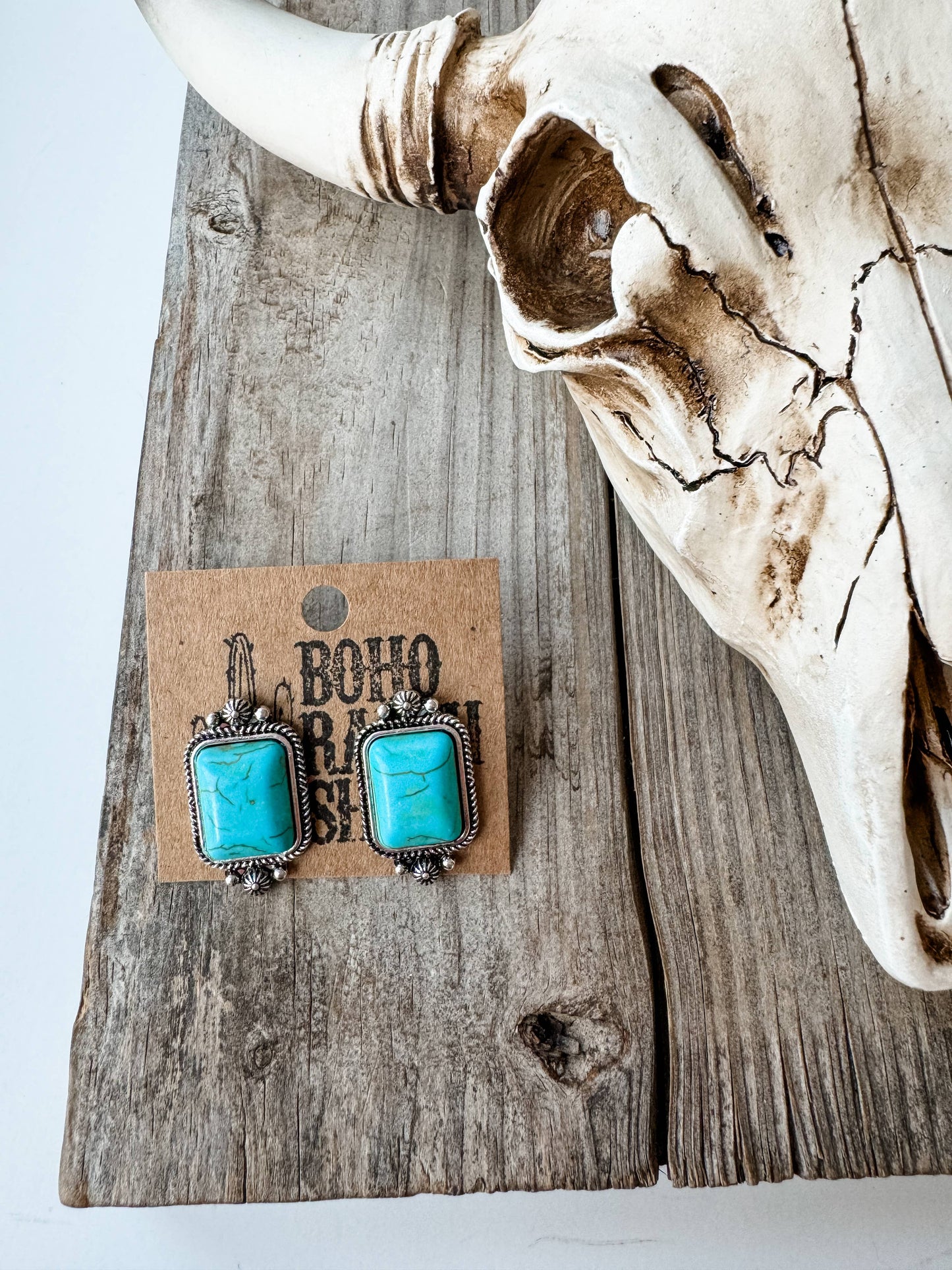 Rectangle Post Earrings