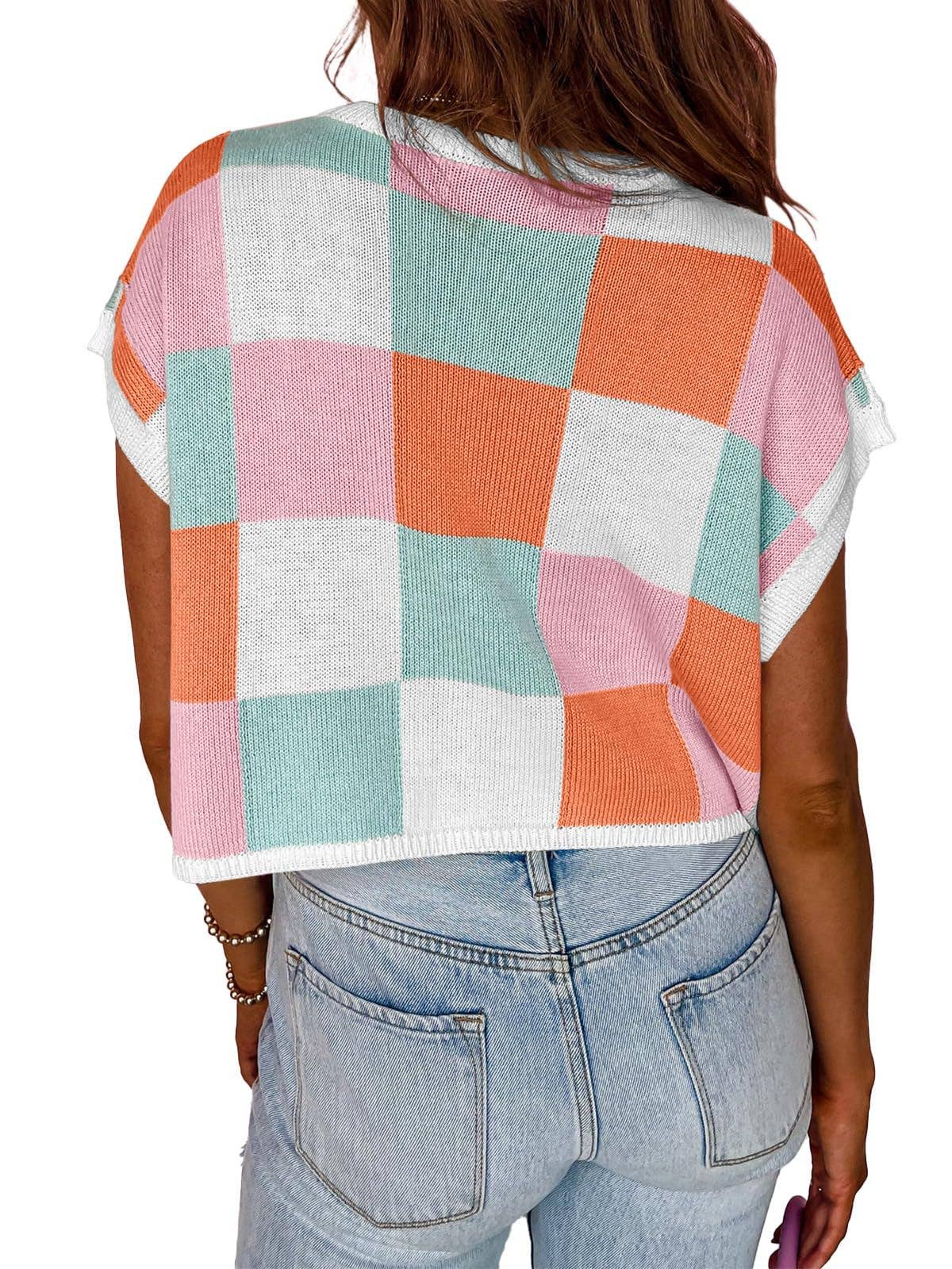 Leslie Color-block Sweater Vest