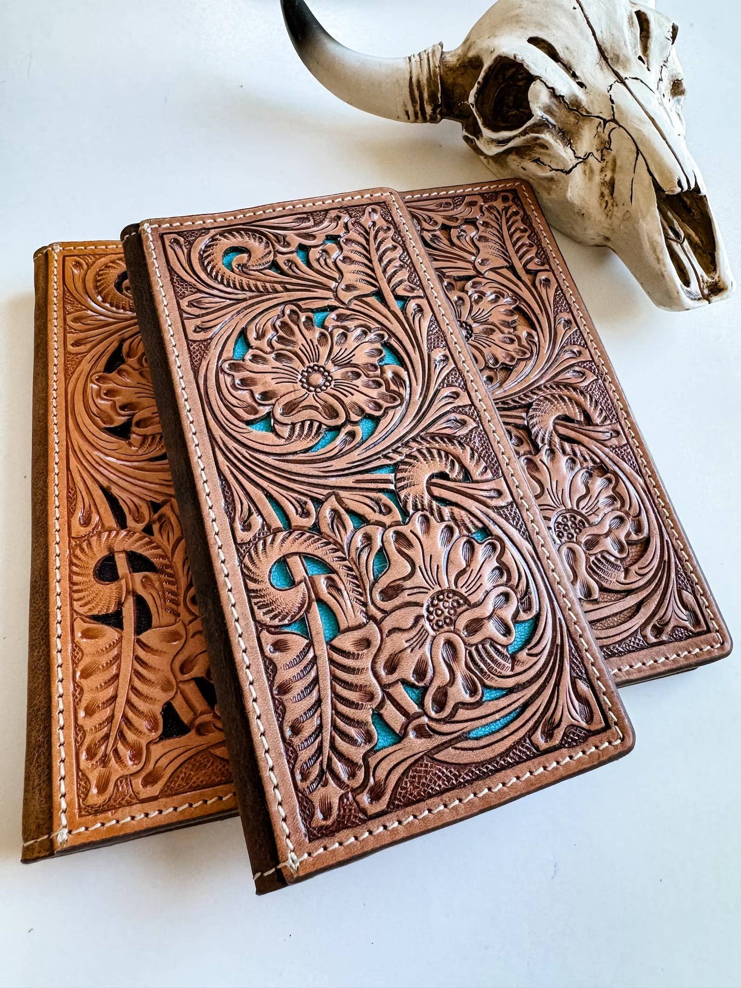 Western Genuine Tooled Leather Bi-Fold Wallet