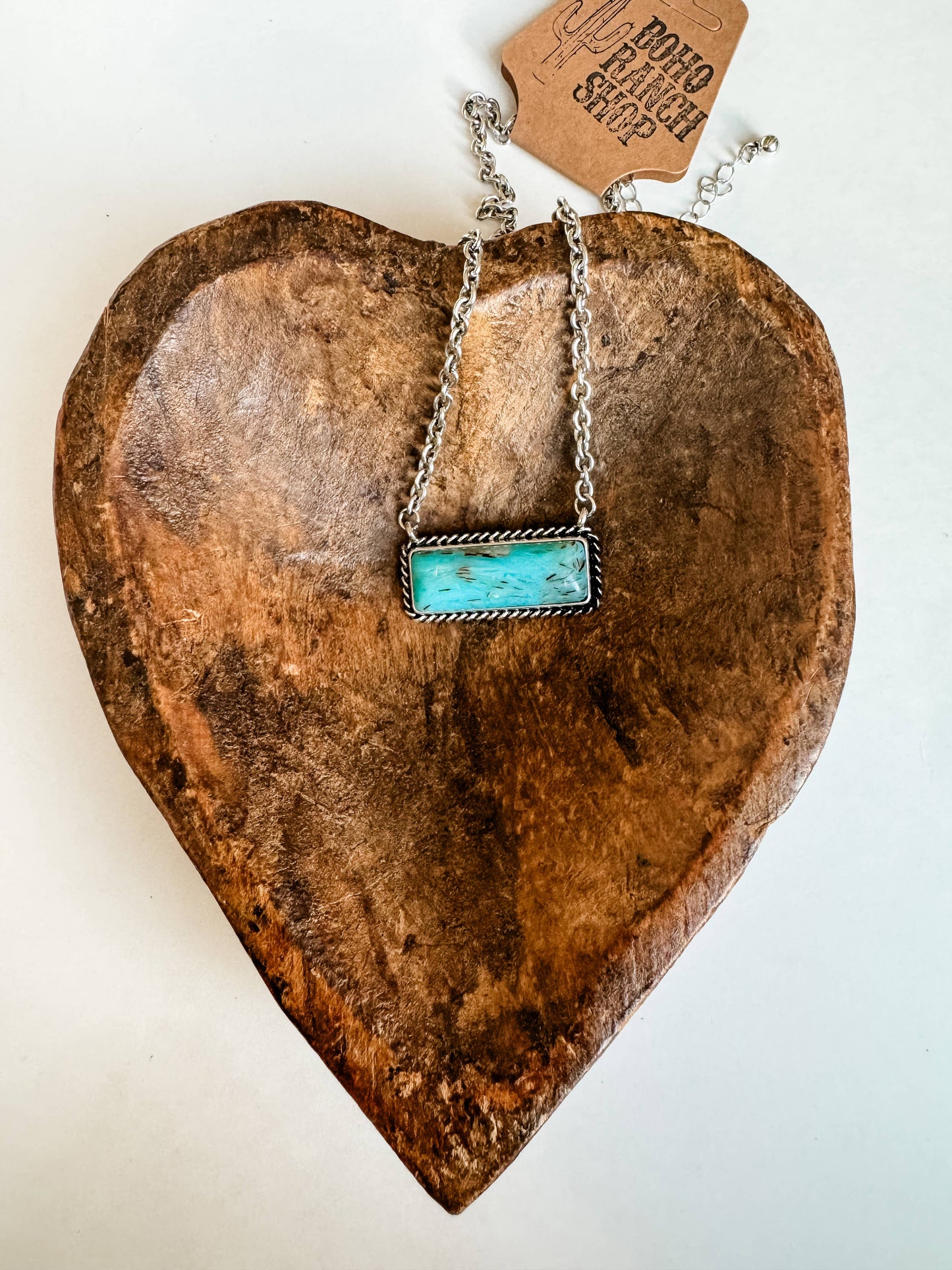 Semi Stone Bar Necklace
