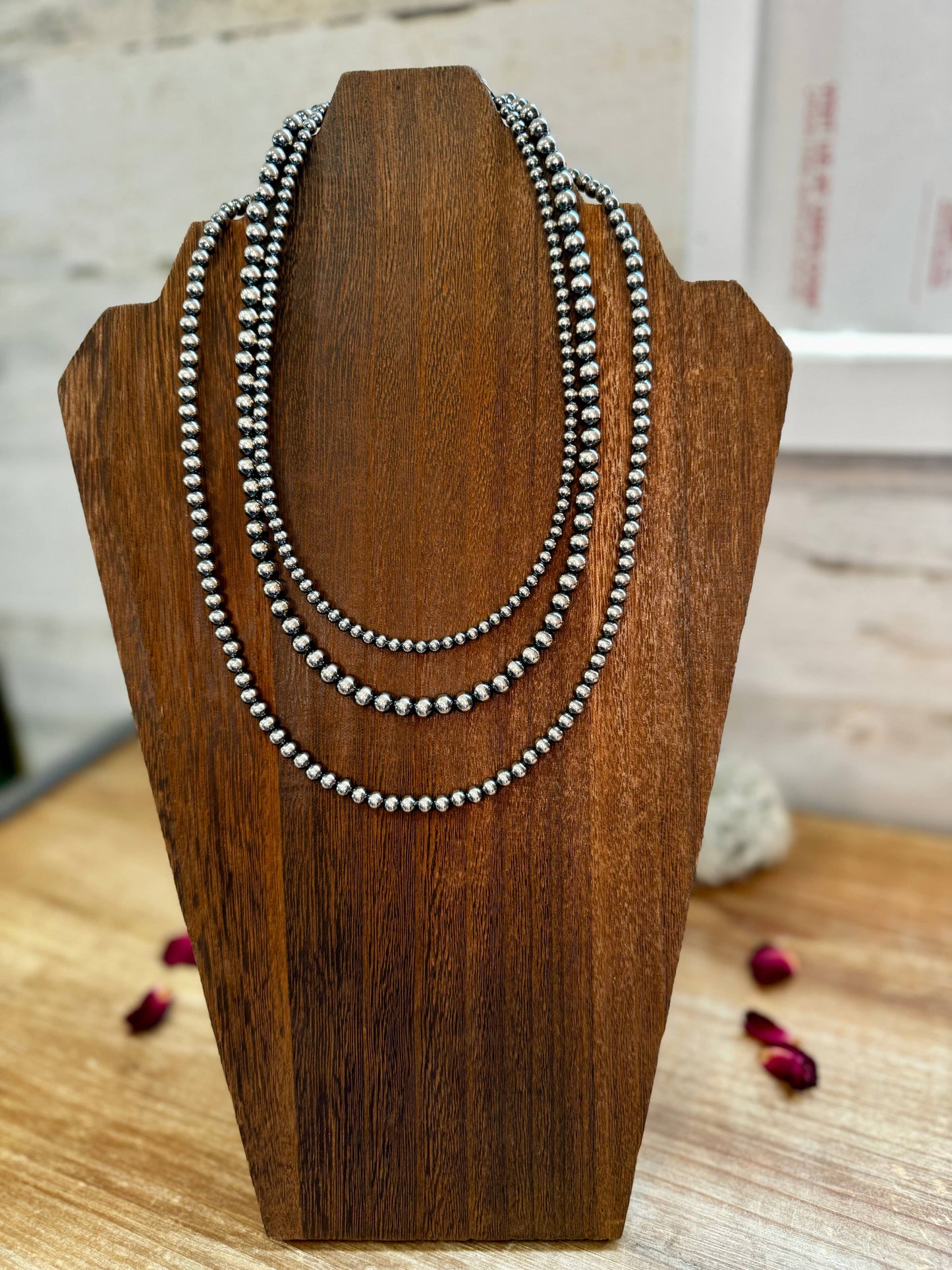 Sterling Silver Pearls Necklace