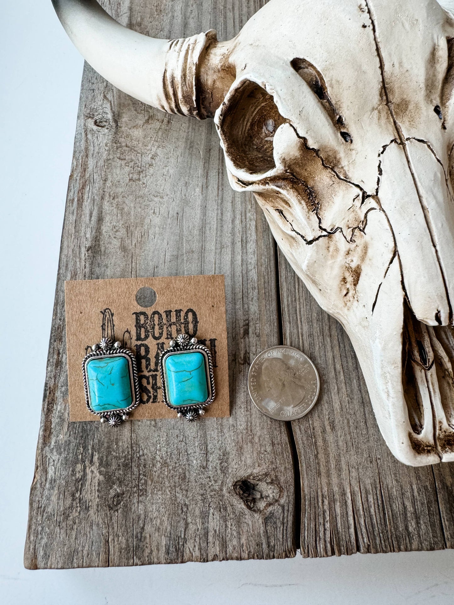 Rectangle Post Earrings