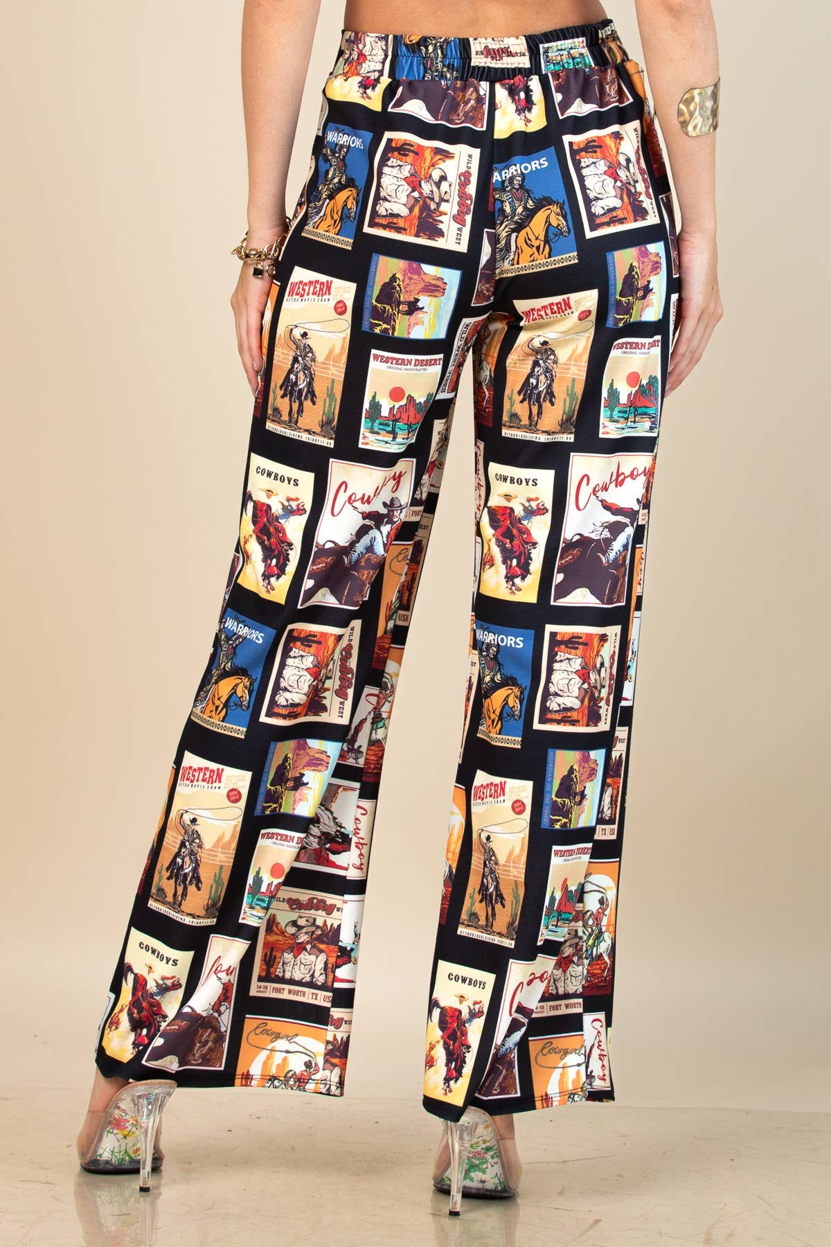Natalie Cowboy Stamps Slack Pants