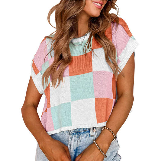 Leslie Color-block Sweater Vest