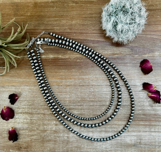 Sterling Silver Pearls Necklace
