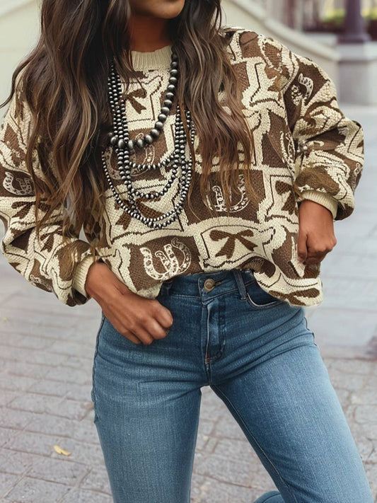 Ali Patterned Loose Sweater