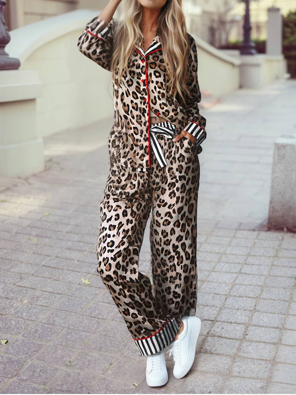 Kash Leopard Pajama Set